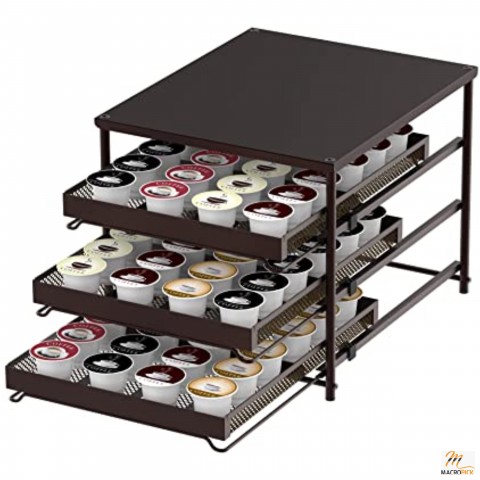 3-Tier Coffee Pod Storage Drawer Holder for Keurig K-cup Coffee Pods,72 Pods Capacity