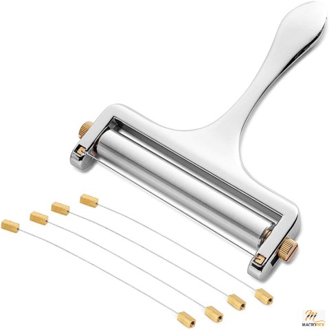 Stainless Steel Cheese Slicers With Wire  - Easy To Use And Clean - Adjustable Thickness Cheese Cutter