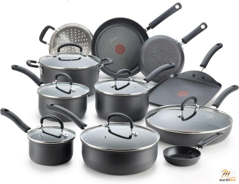 Ultimate Hard Anodized Nonstick 17 Piece Cookware Set