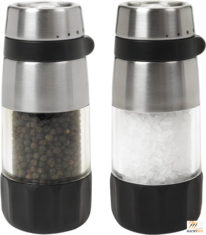 Salt and Pepper Grinder Set - Non-Corrosive Ceramic Grinders