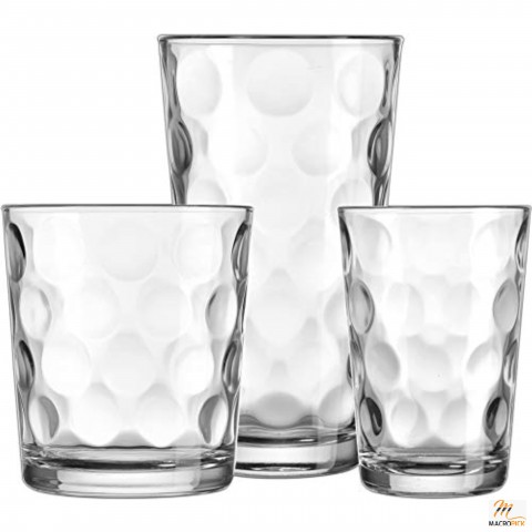 Drinking Glasses - 12 Piece Glassware Set