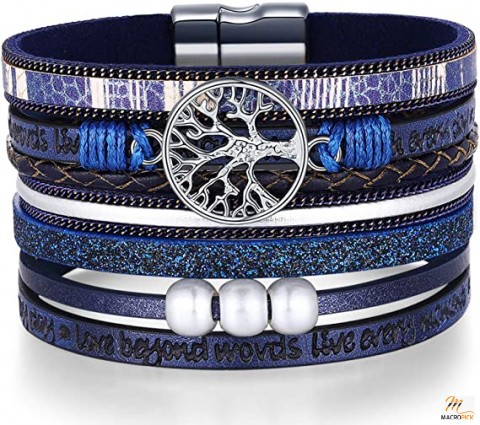 Unique Designed Leather Bracelets for Women’s,Girls & Teens Available in Multiple Colors