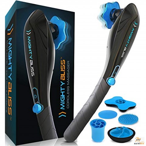 Rechargeable & Portable Deep Tissue Massager with 06 Interchangeable Massage Heads for Body Pain Relief