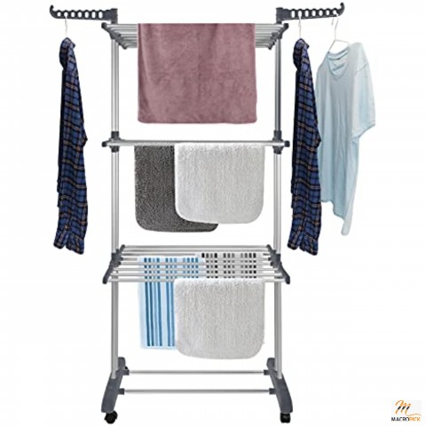 Stainless Steel Floor Mount Clothes Drying Rack Adjustable To Your Needs