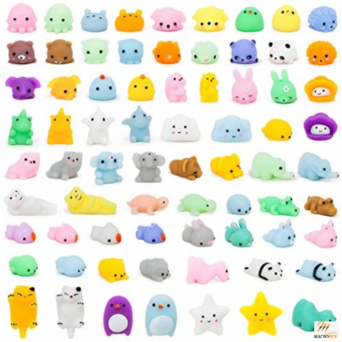 Adorable Multicolor 72 Pcs Mochi Squishy Toys for Kids