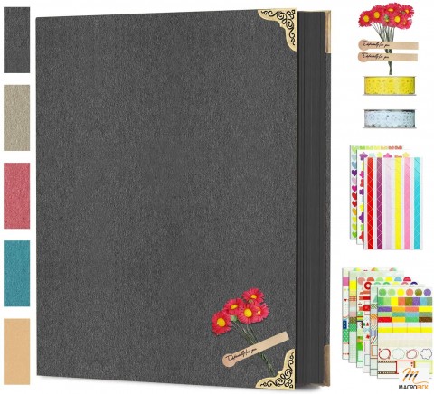 80 Pages DIY Scrapbook Photo Album | 8.5 x 11 Inch | High Quality Scrapbook Kit