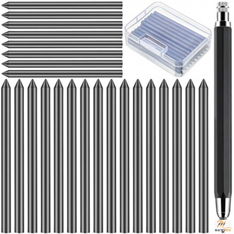 24 Pieces 5.6 mm Mechanical Pencil Refills and 1 Piece 5.6 mm Holder Mechanical Pencil