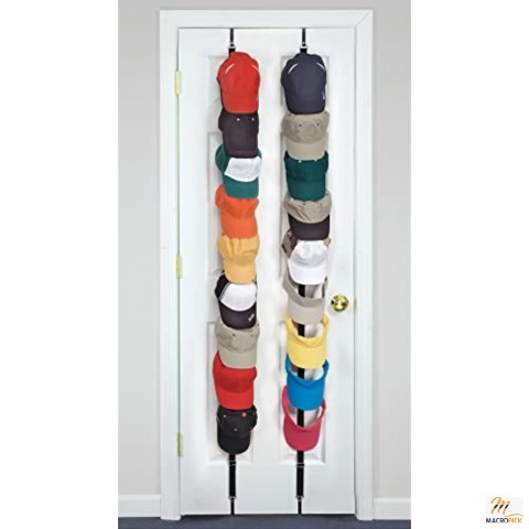 Adjustable Hanging Over the Door Hat Rack & Cap Organizer