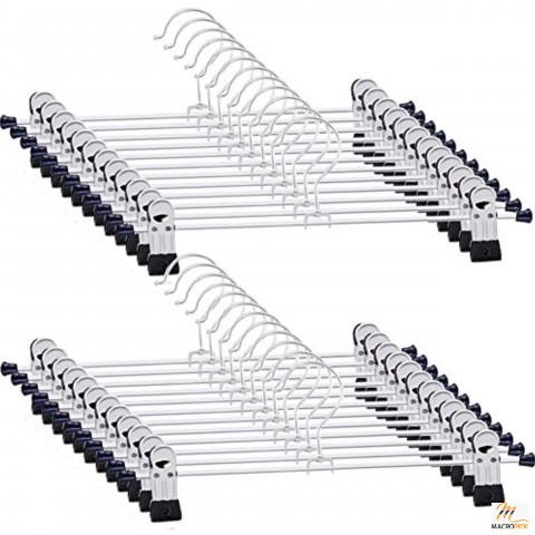 Heavy-Duty & Stainless-Steel Hangers with Adjustable Clips for Cloths