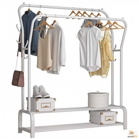 Modern Floor standing Garment Hanging Rack Space Saving Rack for Organizing Shoes & Garments