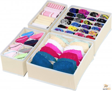 Portable Closet Underwear Organizer Drawer Set with Large Storage Capacity