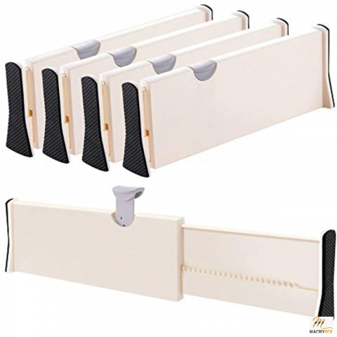 Adjustable & Multipurpose Drawer Dividers Organizers Made-up of High-Quality Materials,Size | 4" Tall, 11"-17" Long, 4 Pack