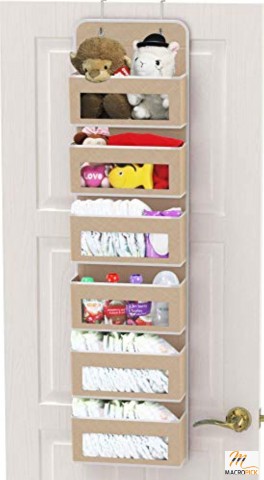 Rectangular Shaped Hanging Over the Door/Wall Organizer with Six Baskets | Multiple Colors