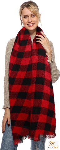 Oversized Long Blanket Scarf For Women - Classic Style And Stylish Design - Warm Pashmina Gifts For Women