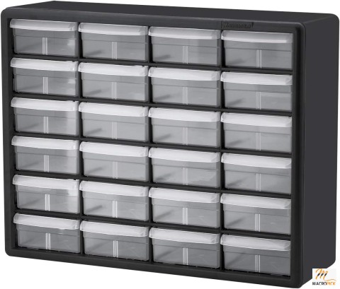 24 Drawer Plastic Storage Cabinet - Perfect for garage, toy room, crafts, sewing classrooms and more