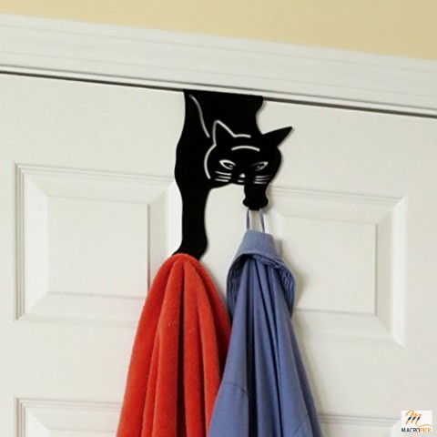 Kitty Cat Hanger Hooks Over the Door Metal Hanger