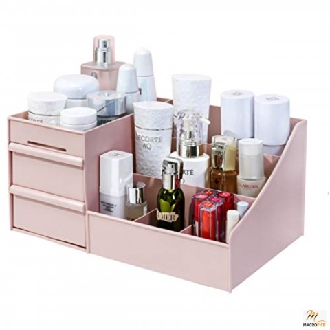 Makeup Organizer for Vanity— Bathroom Countertop Cosmetics Organizer with Drawers