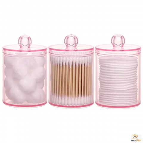 3 Pack Cotton Swab Ball Pad Holder