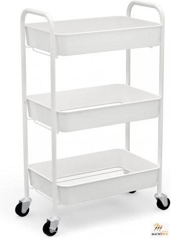 3-Tier Rolling Metal Storage Organizer