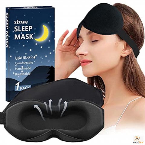 Sleep Mask For Men And Women - Blindfold Eye Mask for Sleeping - Pack Of 1 - Black