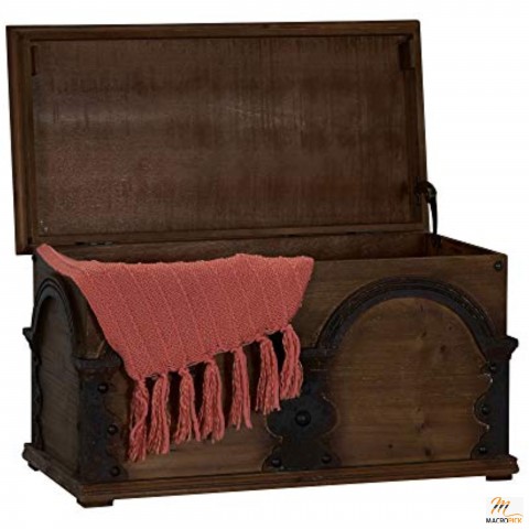 Essentials Wooden Household Trunk for Storage