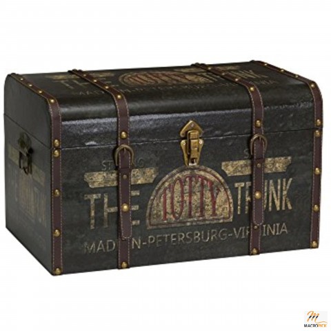 Large Vintage Decorative Home Storage Trunk - Luggage Style