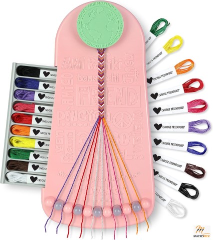 My Friendship Bracelet Maker: Craft Kit with 20 Pre-Cut Threads, Makes 8 Bracelets - Ideal Gift for Girls 8-12