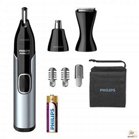 Nose Trimmer 5000, For Nose, Ears, Eyebrows, Black and Silver