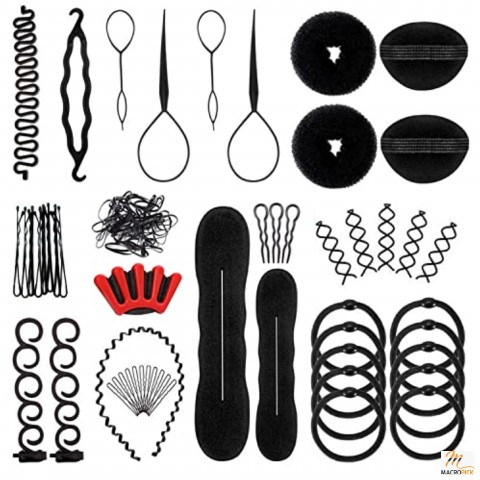 27Pcs Hair Styling Set, Hair Design Styling Tools, DIY Accessories Hair Modelling Tool Kit