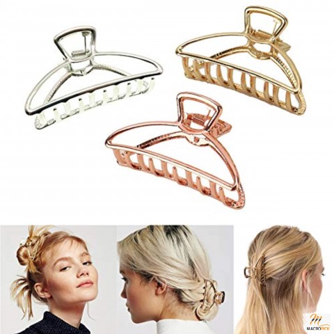 3 Pack Metal Hair Claw Clips Hair Catch