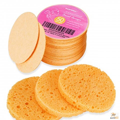 50-Count Compressed Facial Sponges