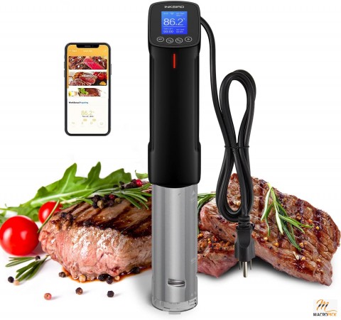 WIFI Sous Vide Machine ISV-100W: 1000W Cooker, 14 Preset Recipes on APP, Fast-Heating with Timer - Ideal Gift for Any Occasion