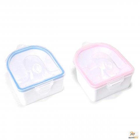 2 PCS Soaking Soak Bowl Nail Art Polish Remove Wash Soaker Tray Manicure Spa Tool