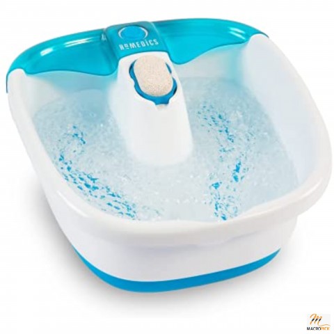 Toe Touch Controlled Foot Bath with Invigorating Bubbles and Splash Proof