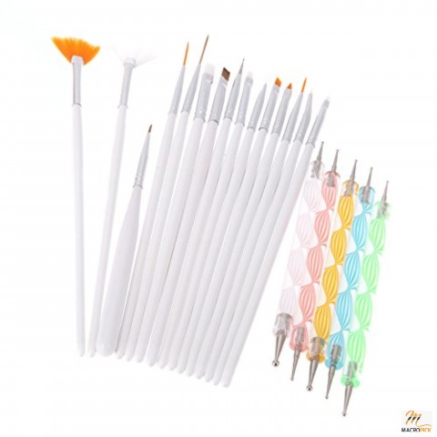 20PCS Nail Art Design Dotting Painting Drawing Polish Brush Pen Tools