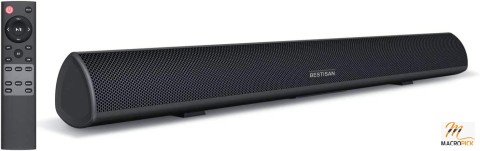 80W 34-Inch Soundbar: Bluetooth 5.0, Wireless/Wired, Home Theater Speaker, DSP, Adjustable Bass, Optical Cable Included