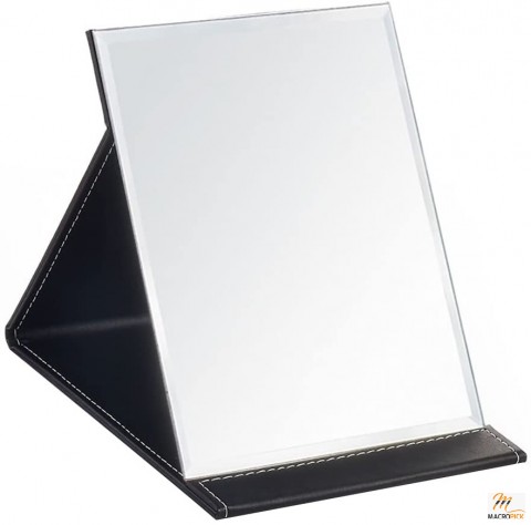 Protable PU Leather Mirror Folding Desktop