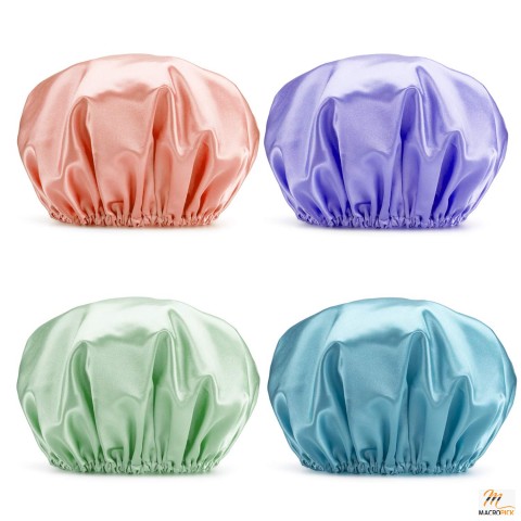 4 Pack Women Shower Caps