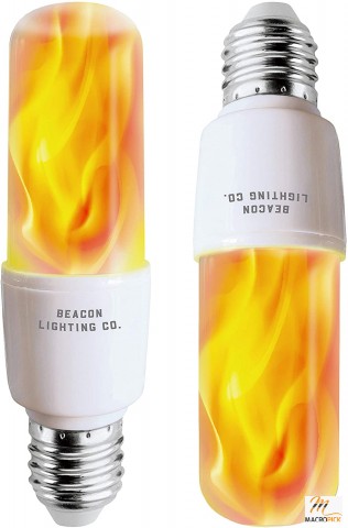 LED Flame Effect Light Bulbs - E26 LED Bulb with Gravity Sensor Flame Night Bulb