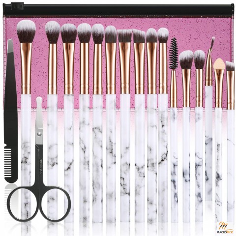 16Pcs Premium Synthetic Eyeshadow brushes sets with Pink Cosmetic Bag