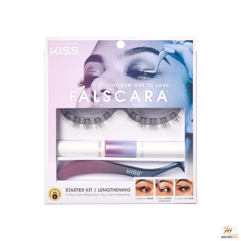 Cruelty Free Falscara DIY Lash Extension Starter Kit With 10 Eyelash Lengthening Wisps, Applicator and Bond & Seal