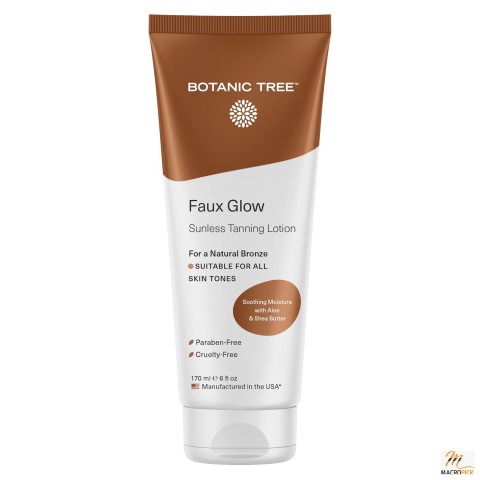 Botanic Tree Self Tanner: Herbal Sunless Lotion for Flawless Bronzed Skin - Instant Face & Body Tan, All Skin Tones