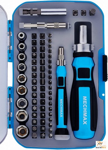 68-Piece Screwdriver Bits & Socket Set with Magnetic Bits, Storage Case - Ideal for Home, Garage, Office, Car, Electronics Projects