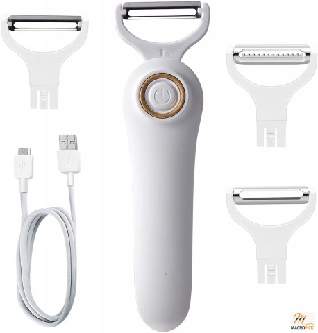 3-in-1 Electric Potato Peeler: Handheld, USB Rechargeable, Ideal for Peeling Apples, Potatoes, Carrots, Cucumbers - Convenient Kitchen Gadge