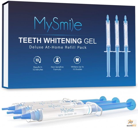 Teeth Whitening Gel Pen Refill Pack, 3 Non-Sensitive Teeth Whitening Pen