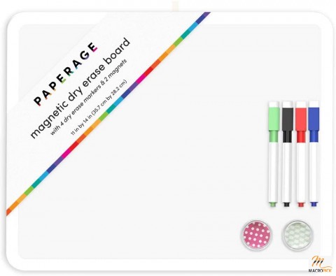 Magnetic Whiteboard with 4 Markers and 2 Magnet