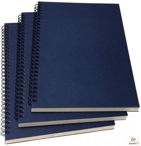 3 Pack B5 Spiral Notebook Lined,Spiral Ruled Journal with Hard Kraft Cover