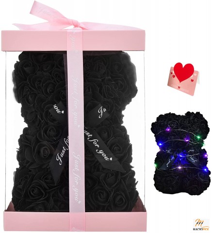 ,Rose Bear with box Gift for Valentine's Day