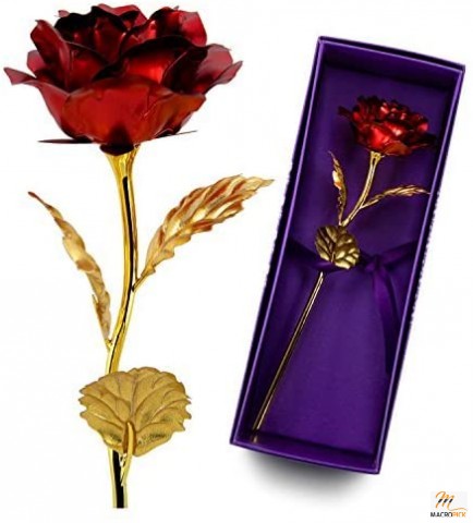 24k Gold Rose, Artificial Flowers Red Rose Flowers