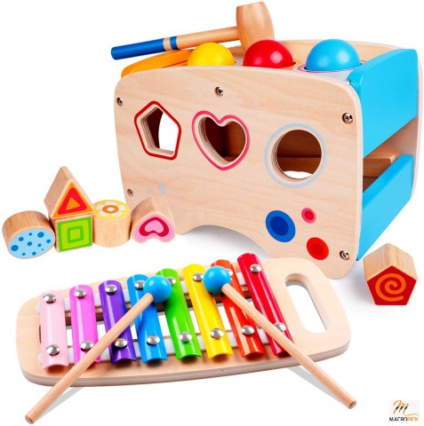 Safe & Durable Hammering Pounding Toys Wooden Educational Toy for Kids | Learning While Playing